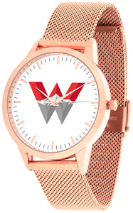 Western Colorado University Statement Mesh Band Unisex Watch - Rose