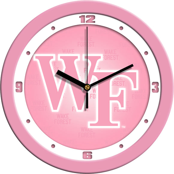 Wake Forest Wall Clock - Pink