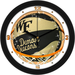 Wake Forest Wall Clock - Basketball Slam Dunk