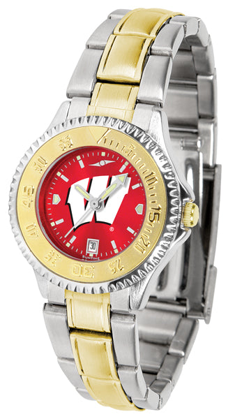 Wisconsin Badgers Competitor Two-Tone Ladies Watch - AnoChrome