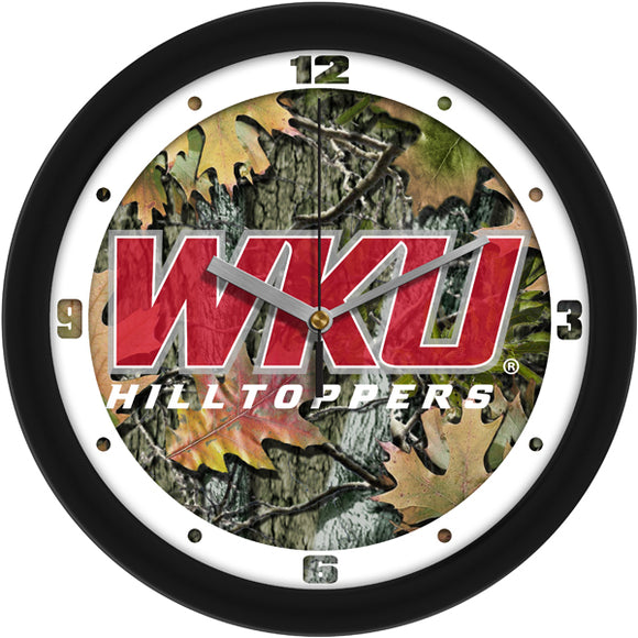 Western Kentucky Wall Clock - Camo