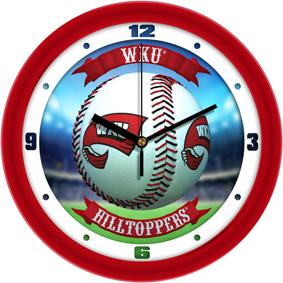 Western Kentucky Wall Clock - Baseball Home Run
