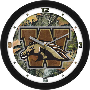 Western Michigan Wall Clock - Camo