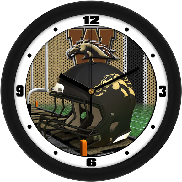 Western Michigan Wall Clock - Football Helmet