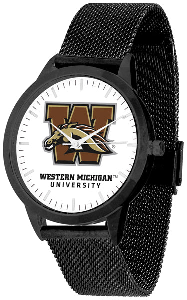 Western Michigan Statement Mesh Band Unisex Watch - Black