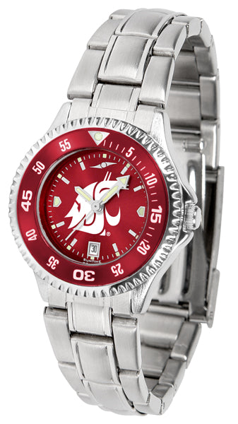 Washington State Competitor Steel Ladies Watch - AnoChrome - Color Bezel