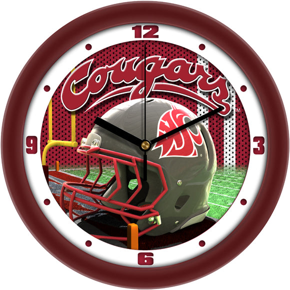 Washington State Wall Clock - Football Helmet