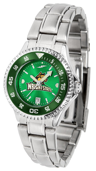 Wright State Competitor Steel Ladies Watch - AnoChrome - Color Bezel