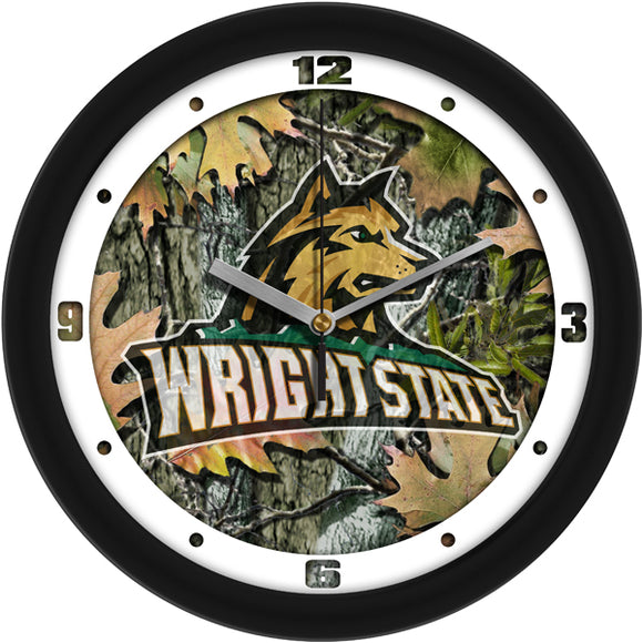 Wright State Wall Clock - Camo