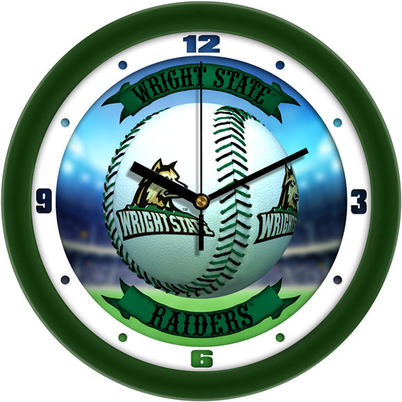 Wright State Wall Clock - Baseball Home Run