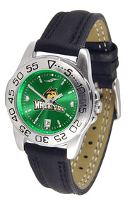 Wright State Sport Leather Ladies Watch - AnoChrome
