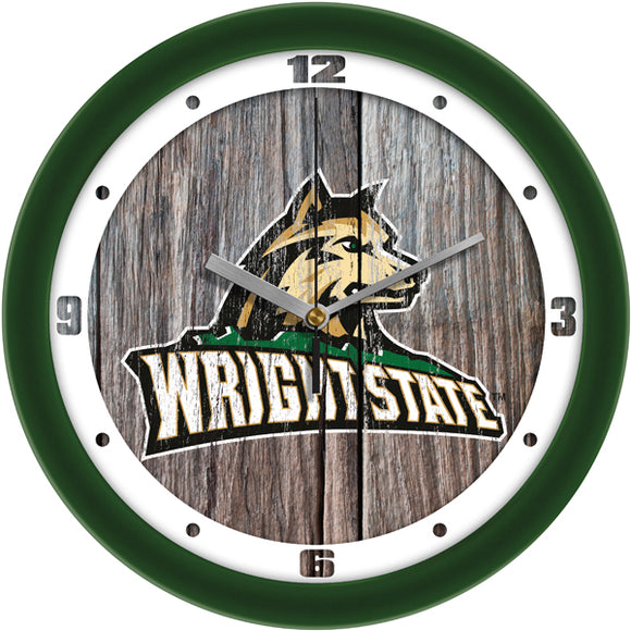 Wright State Wall Clock - Weathered Wood