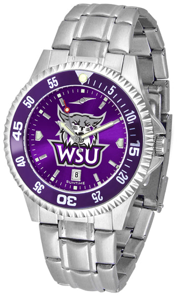 Weber State Competitor Steel Men’s Watch - AnoChrome- Color Bezel