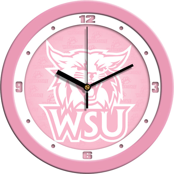 Weber State Wall Clock - Pink