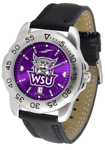 Weber State Sport Leather Men’s Watch - AnoChrome