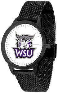 Weber State Statement Mesh Band Unisex Watch - Black