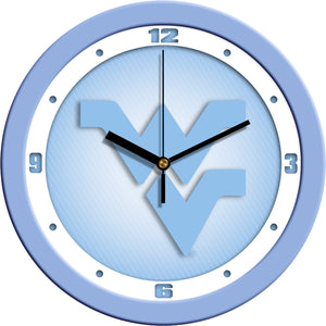 West Virginia Wall Clock - Baby Blue