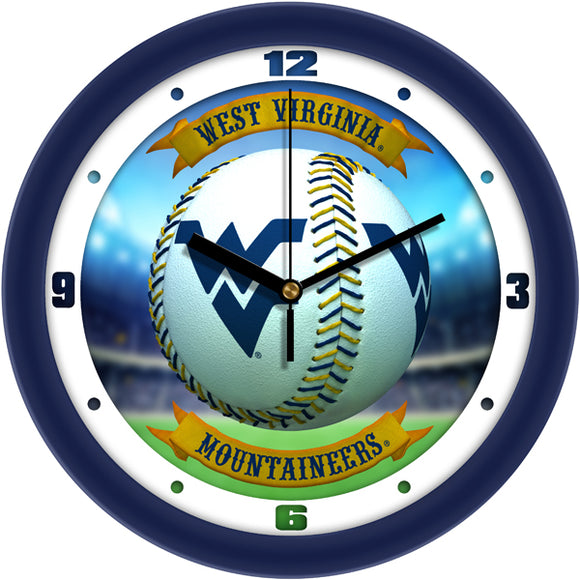 West Virginia Wall Clock - Baseball Home Run
