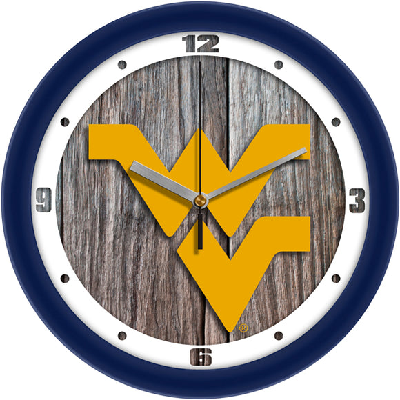 West Virginia Wall Clock - Weathered Wood