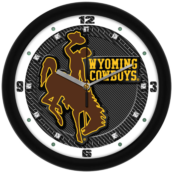 Wyoming Wall Clock - Carbon Fiber Textured
