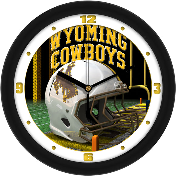 Wyoming Wall Clock - Football Helmet