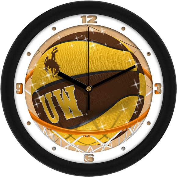 Wyoming Wall Clock - Basketball Slam Dunk