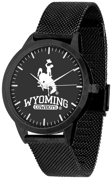 Wyoming Statement Mesh Band Unisex Watch - Black - Black Dial