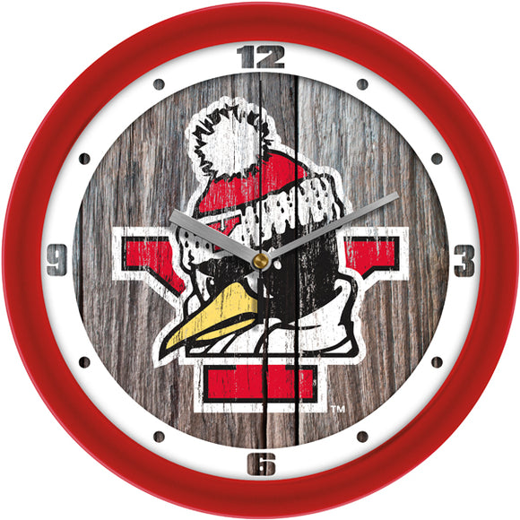 Youngstown State Wall Clock - Weathered Wood