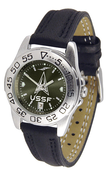 US Space Force Sport Leather Ladies Watch - AnoChrome